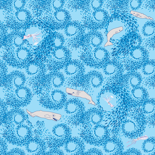Whales and Squids Rash Guard Women's - Posh Tide