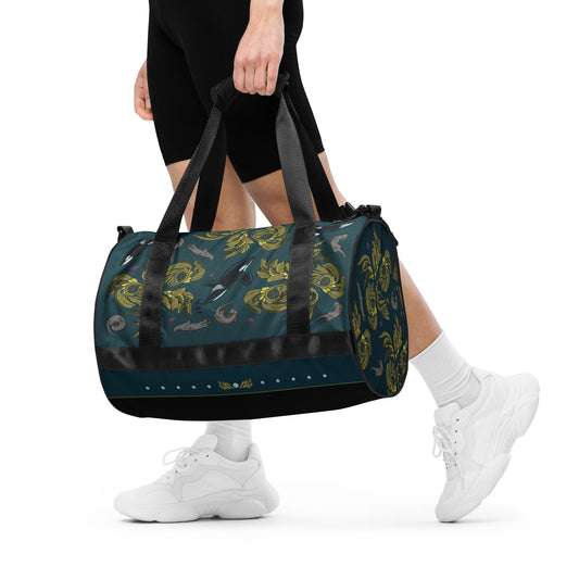 Orca-Otter-Urchin-Kelp Gym Bag