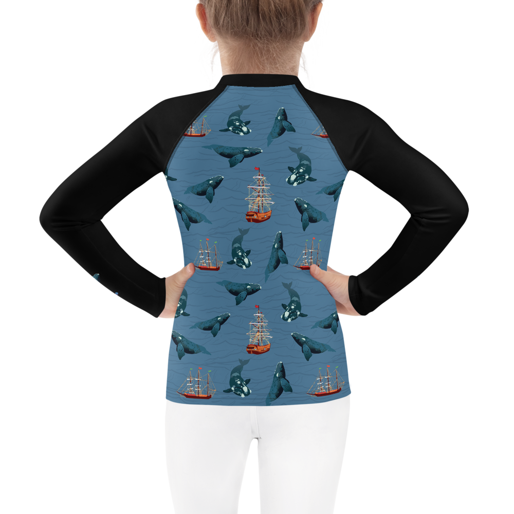 Whales - Right Whales Kids Rash Guard - Posh Tide