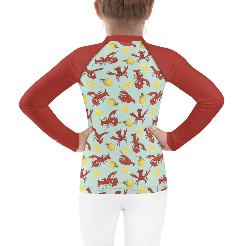 Lobsters and Lemons Kids 2T-7 Rash Guard - Posh Tide
