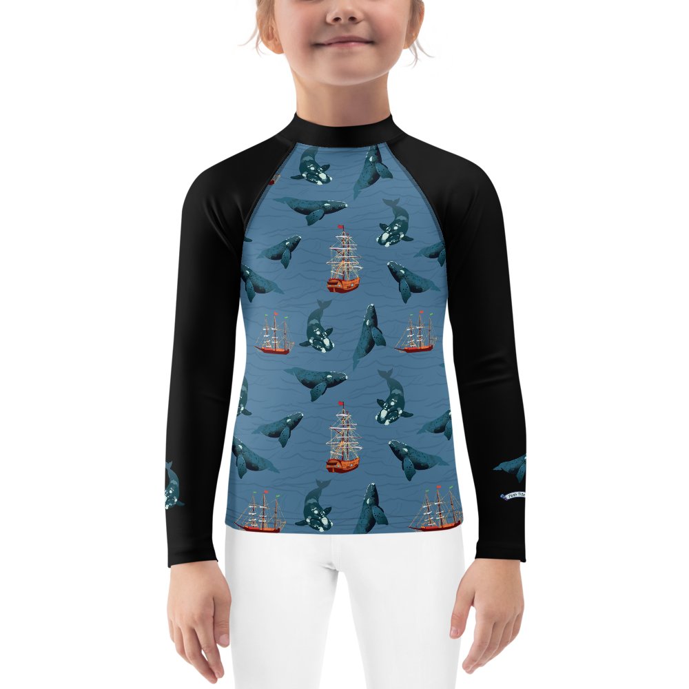 Whales - Right Whales Kids Rash Guard - Posh Tide