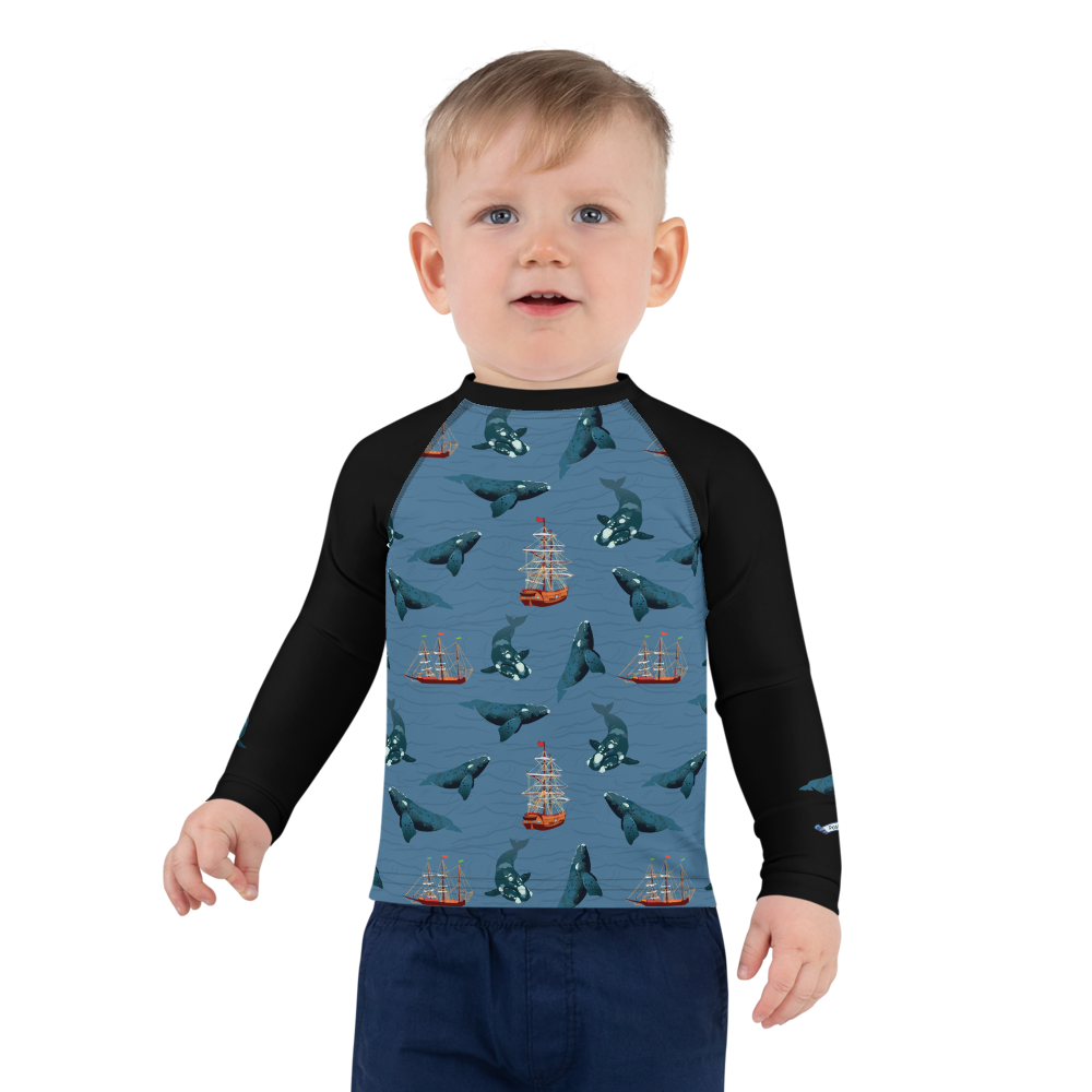 Whales - Right Whales Kids Rash Guard - Posh Tide