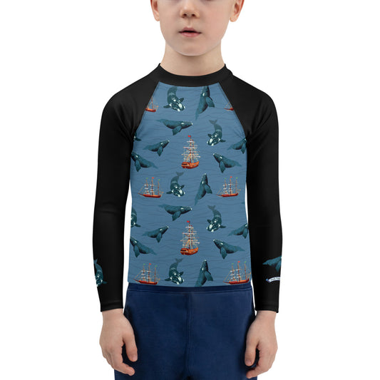 Whales - Right Whales Kids Rash Guard - Posh Tide
