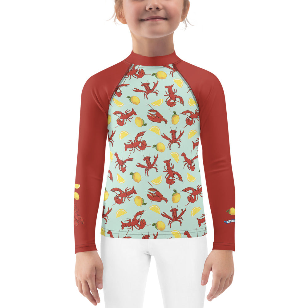 Lobsters and Lemons Kids 2T-7 Rash Guard - Posh Tide