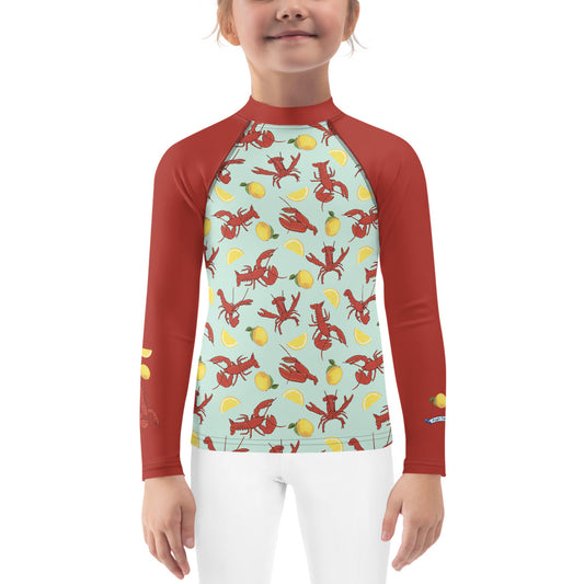 Lobsters and Lemons Kids 2T-7 Rash Guard - Posh Tide