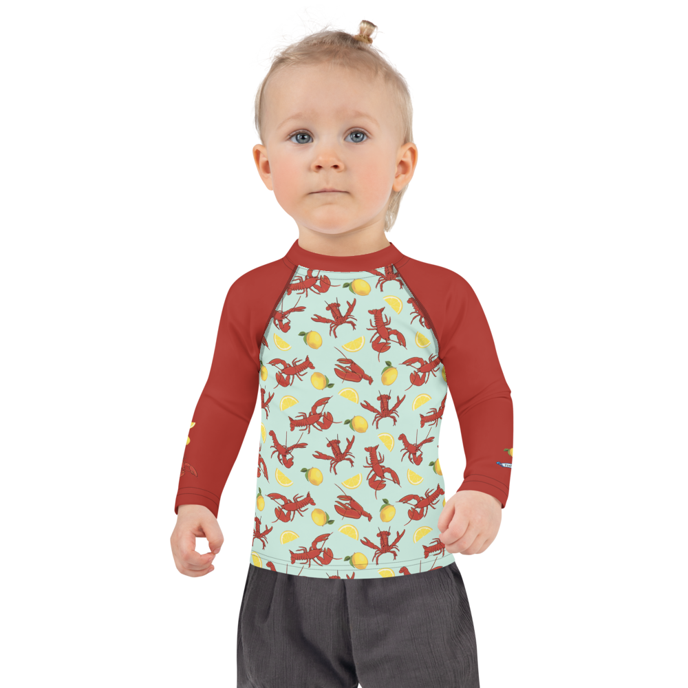Lobsters and Lemons Kids 2T-7 Rash Guard - Posh Tide