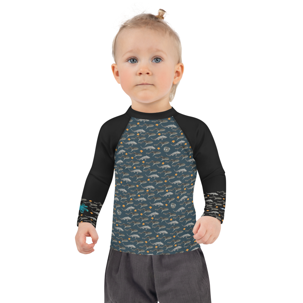 Pyjama Sharks Kids Rash Guard 2T-7 - Posh Tide