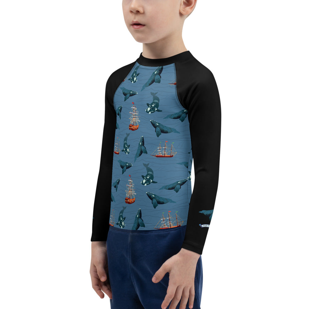 Whales - Right Whales Kids Rash Guard - Posh Tide