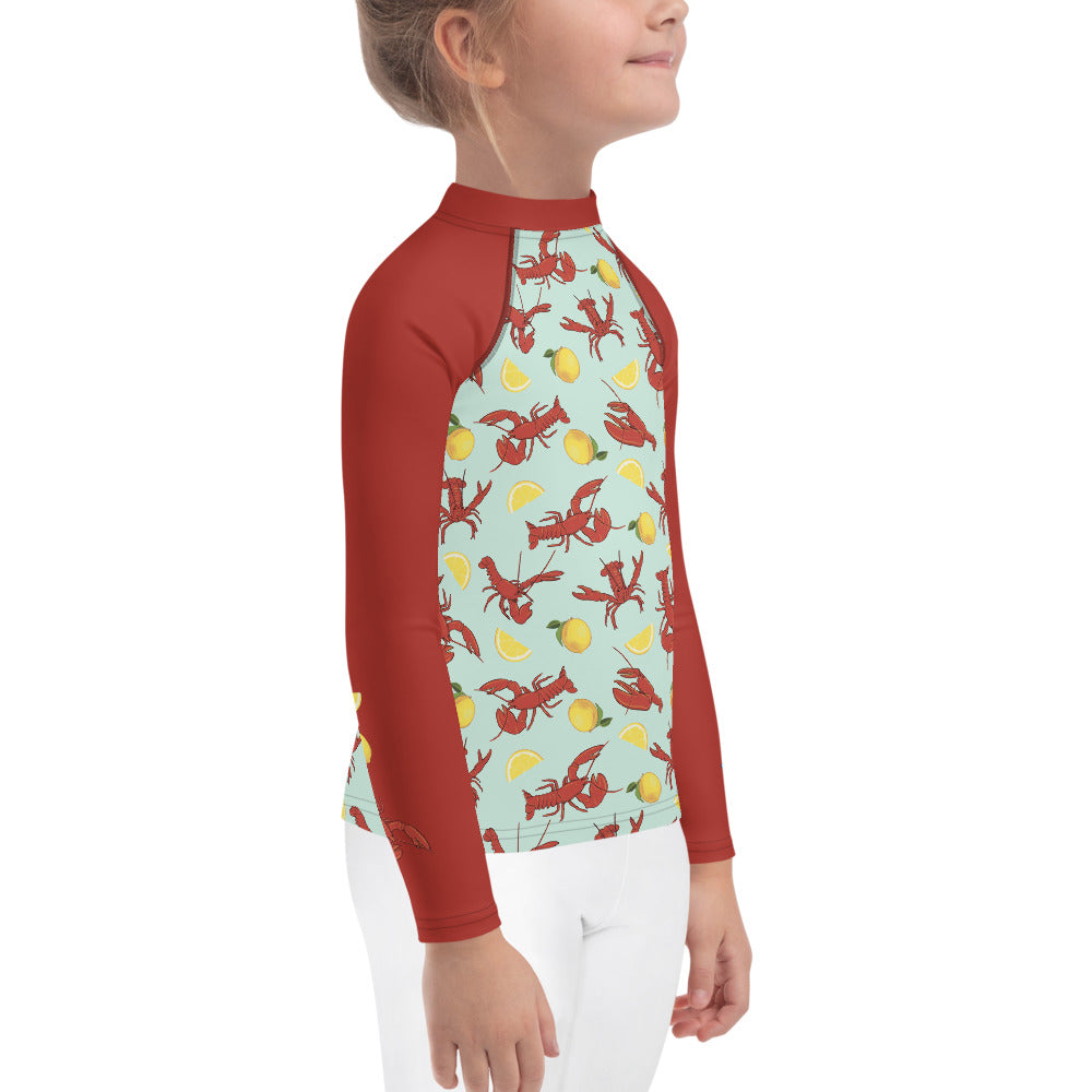 Lobsters and Lemons Kids 2T-7 Rash Guard - Posh Tide