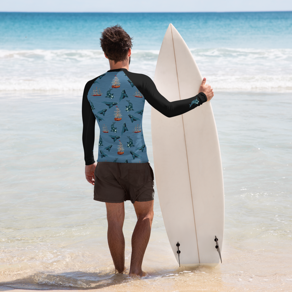 Whales - Right Whales Men's Rash Guard - Posh Tide