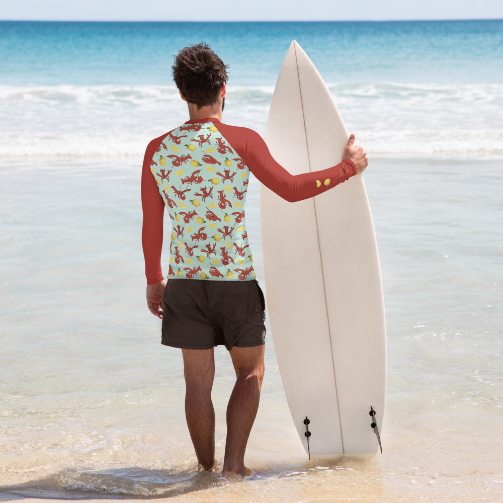 Lobsters and Lemons Men's Rash Guard - Posh Tide