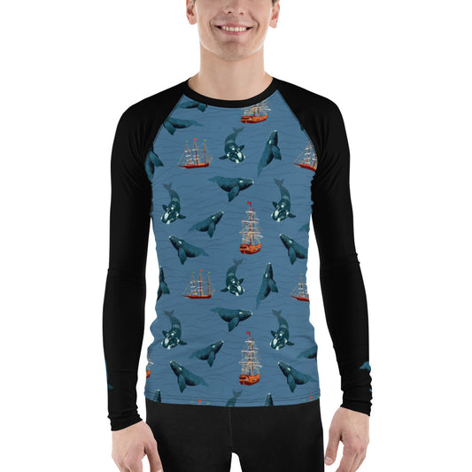 Whales - Right Whales Men's Rash Guard - Posh Tide