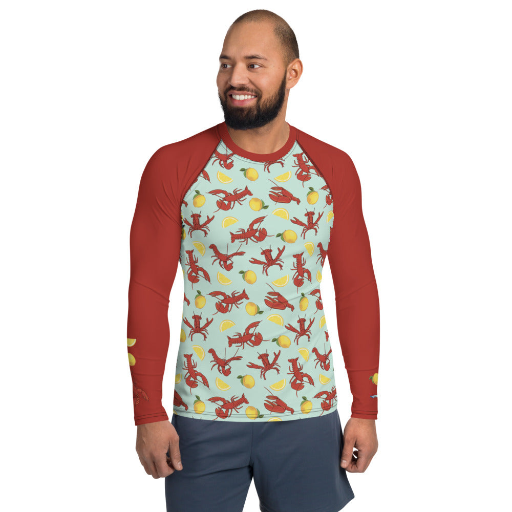 Lobsters and Lemons Men's Rash Guard - Posh Tide