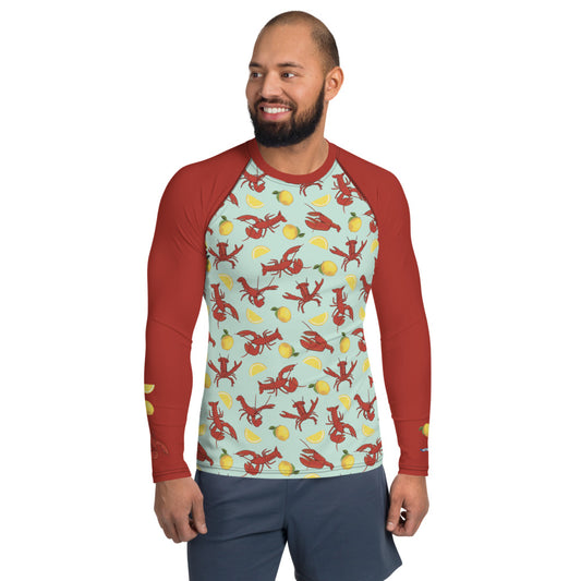 Lobsters and Lemons Men's Rash Guard - Posh Tide
