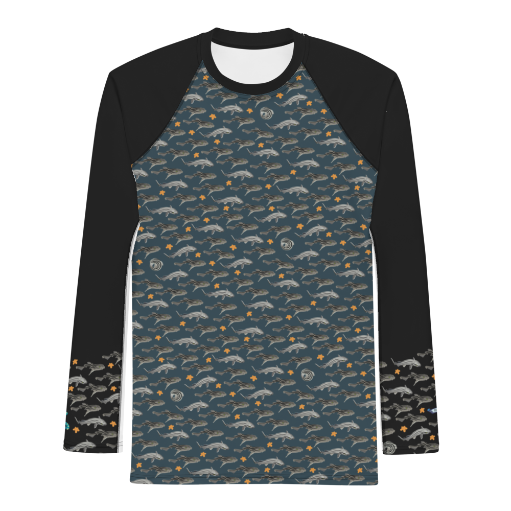 Pyjama Sharks Men's Rash Guard - Posh Tide