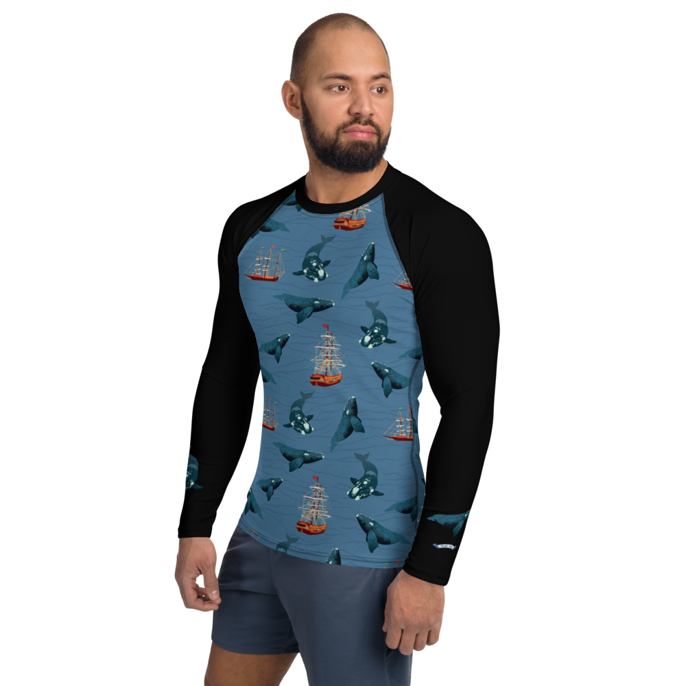 Whales - Right Whales Men's Rash Guard - Posh Tide