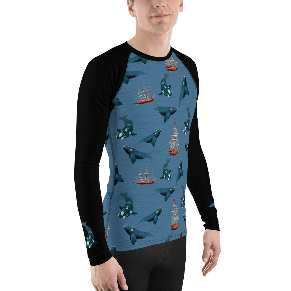Whales - Right Whales Men's Rash Guard - Posh Tide