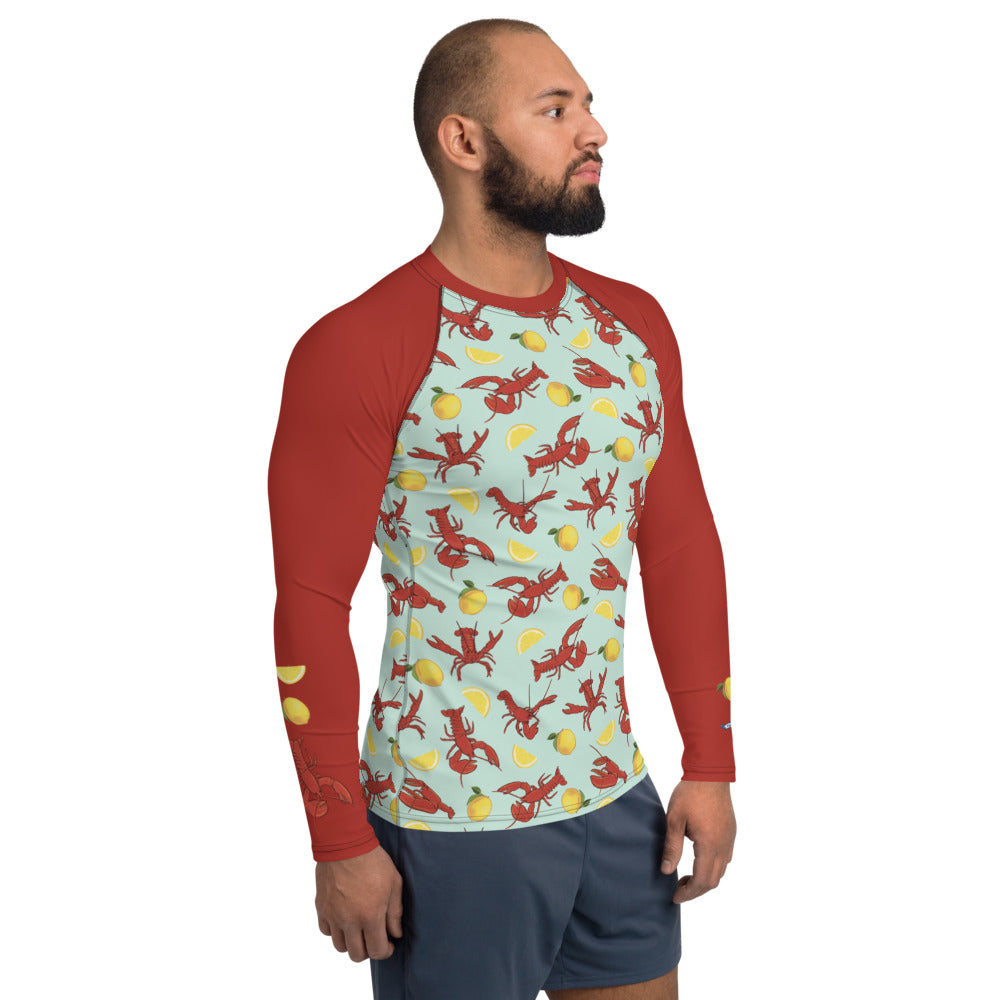 Lobsters and Lemons Men's Rash Guard - Posh Tide