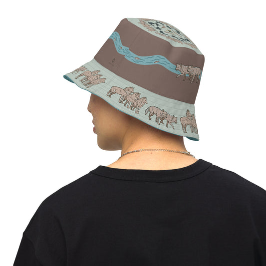 Wolf Trophic Cascade Bucket Hat
