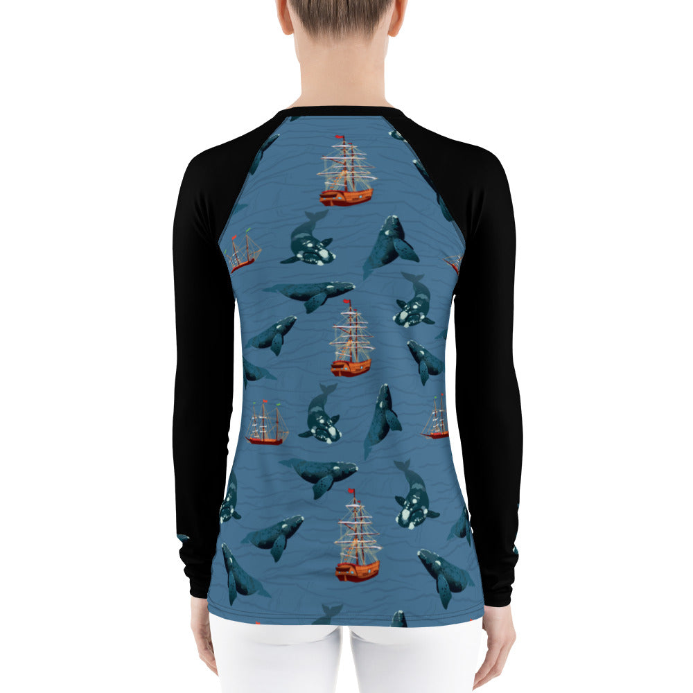 Whales - Right Whales Women's Rash Guard - Posh Tide