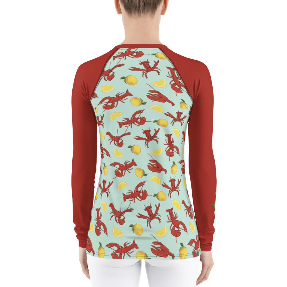 Lobsters and Lemons Women's Rash Guard - Posh Tide