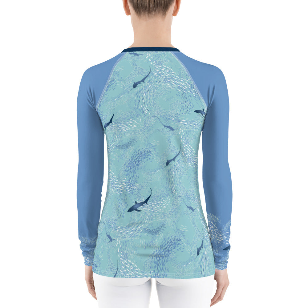 Thresher Sharks Women's Rash Guard - Posh Tide