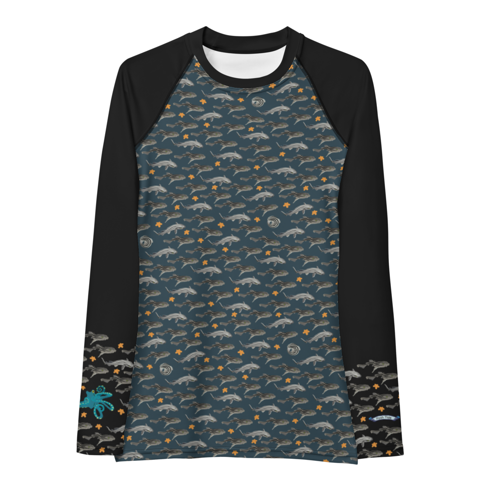 Pyjama Sharks Women's Rash Guard - Posh Tide