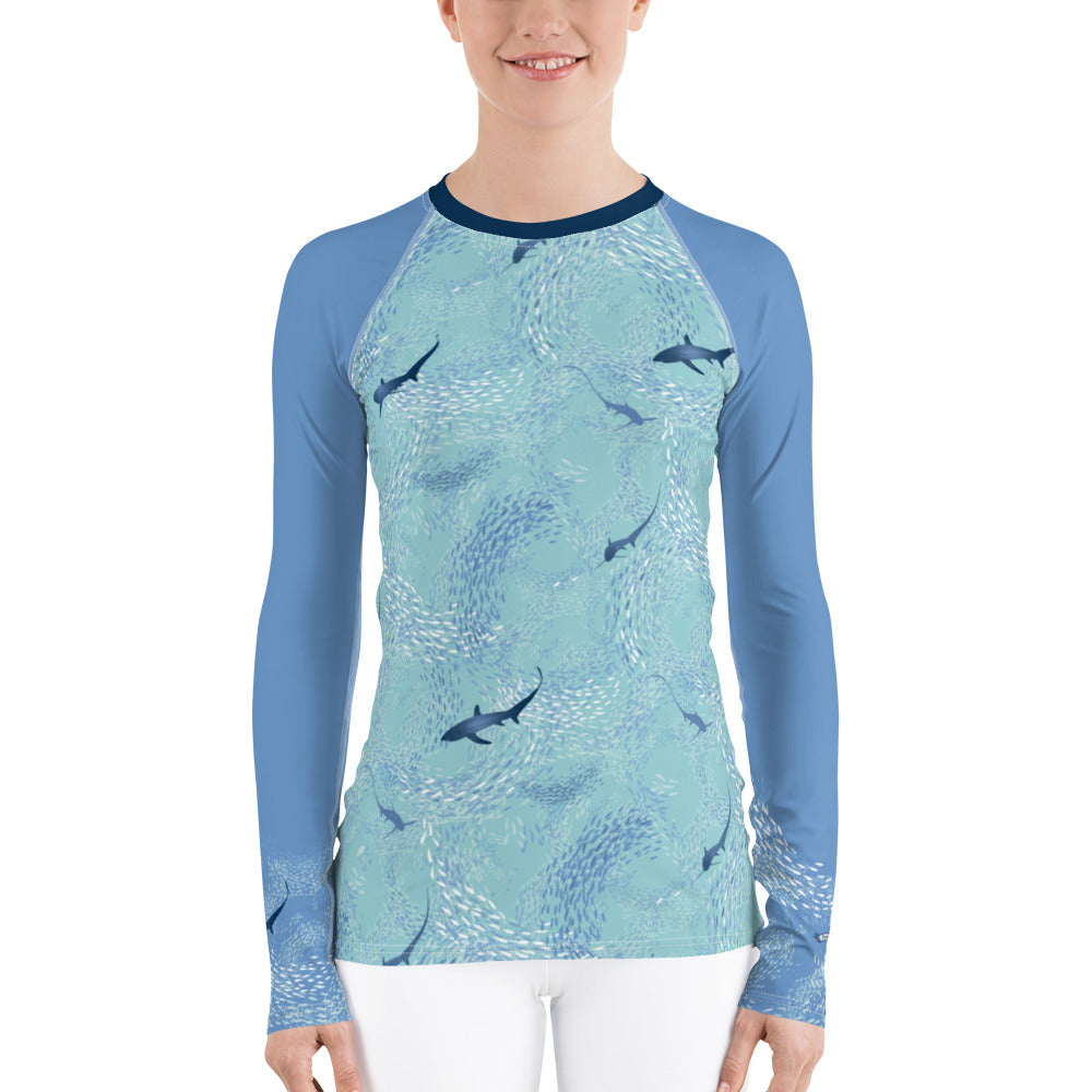 Thresher Sharks Women's Rash Guard - Posh Tide