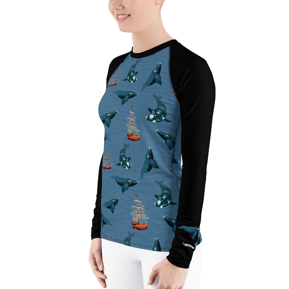 Whales - Right Whales Women's Rash Guard - Posh Tide