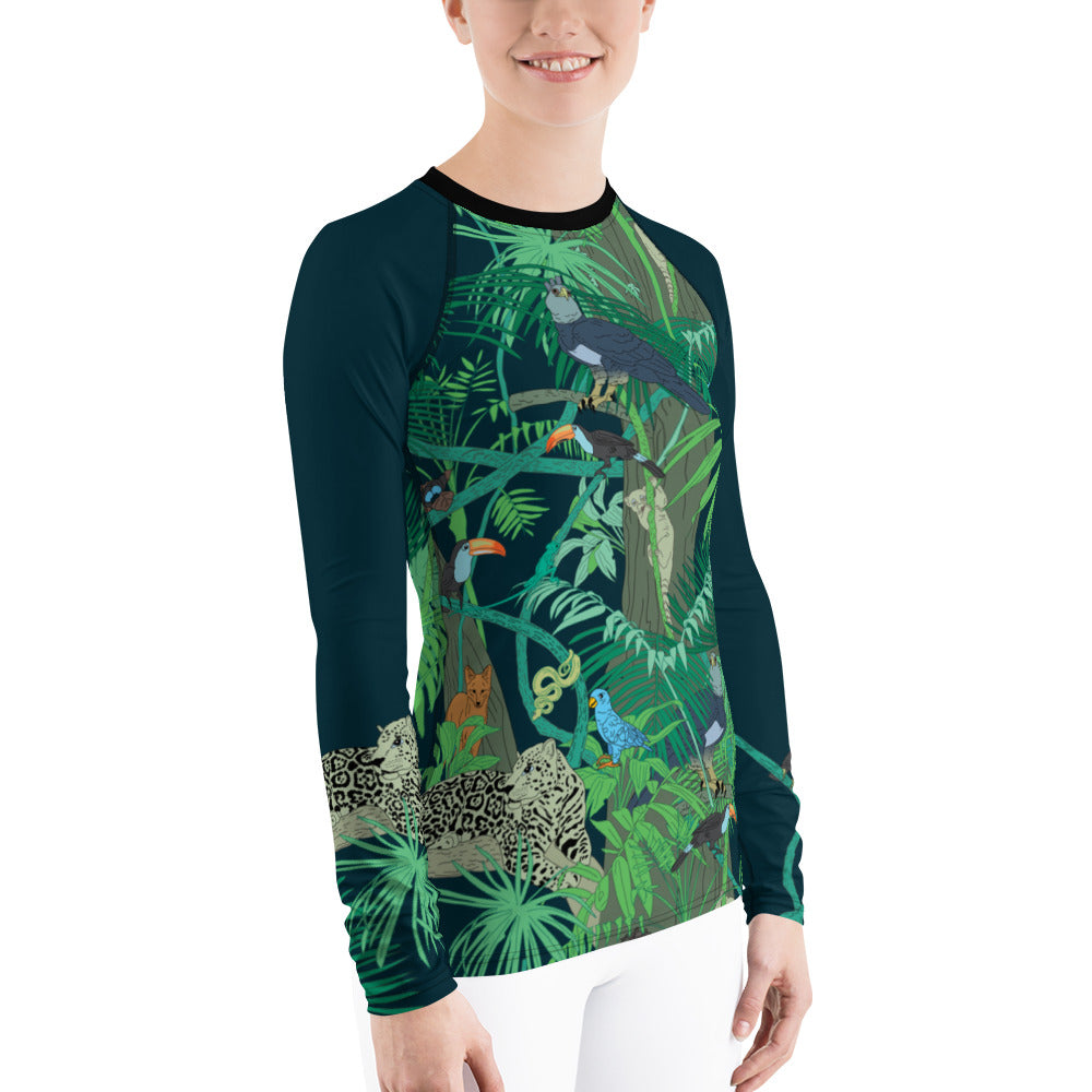 Jungle Women's Rash Guard - Posh Tide