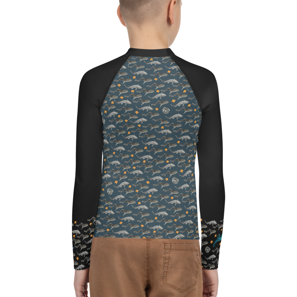 Pyjama Sharks Youth Rash Guard - Posh Tide