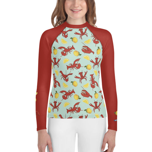 Lobsters and Lemons Youth Rash Guard - Posh Tide