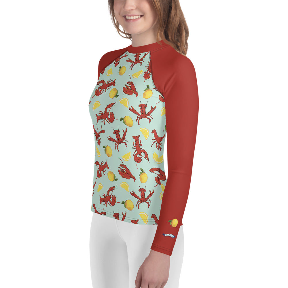 Lobsters and Lemons Youth Rash Guard - Posh Tide
