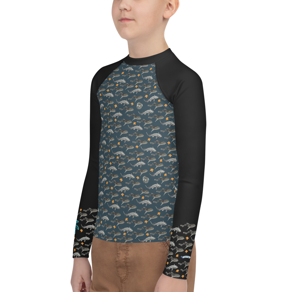 Pyjama Sharks Youth Rash Guard - Posh Tide