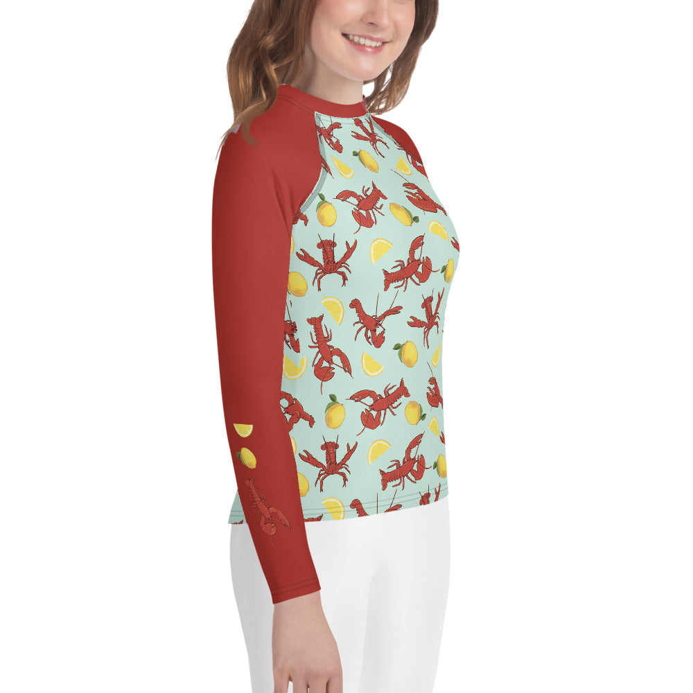 Lobsters and Lemons Youth Rash Guard - Posh Tide
