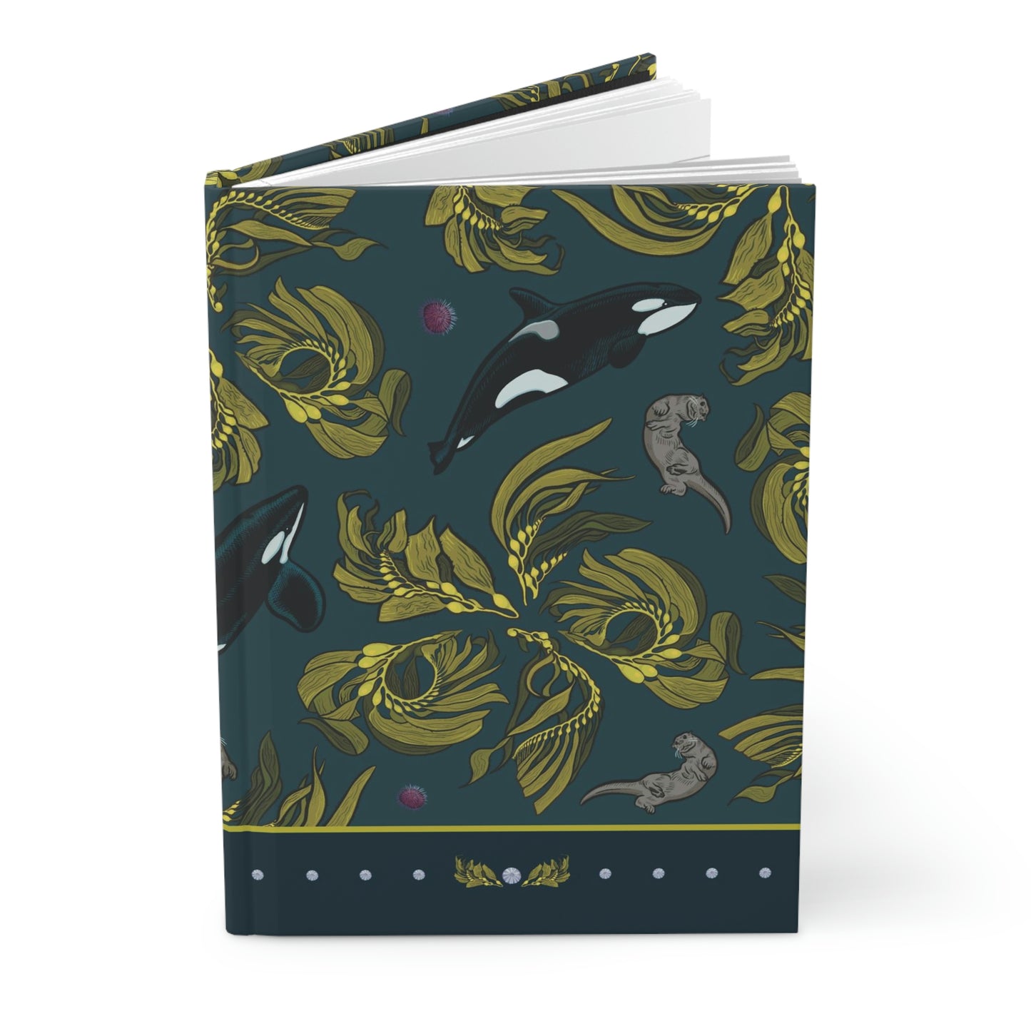 Orca-Otter-Urchin-Kelp Hardcover Journal
