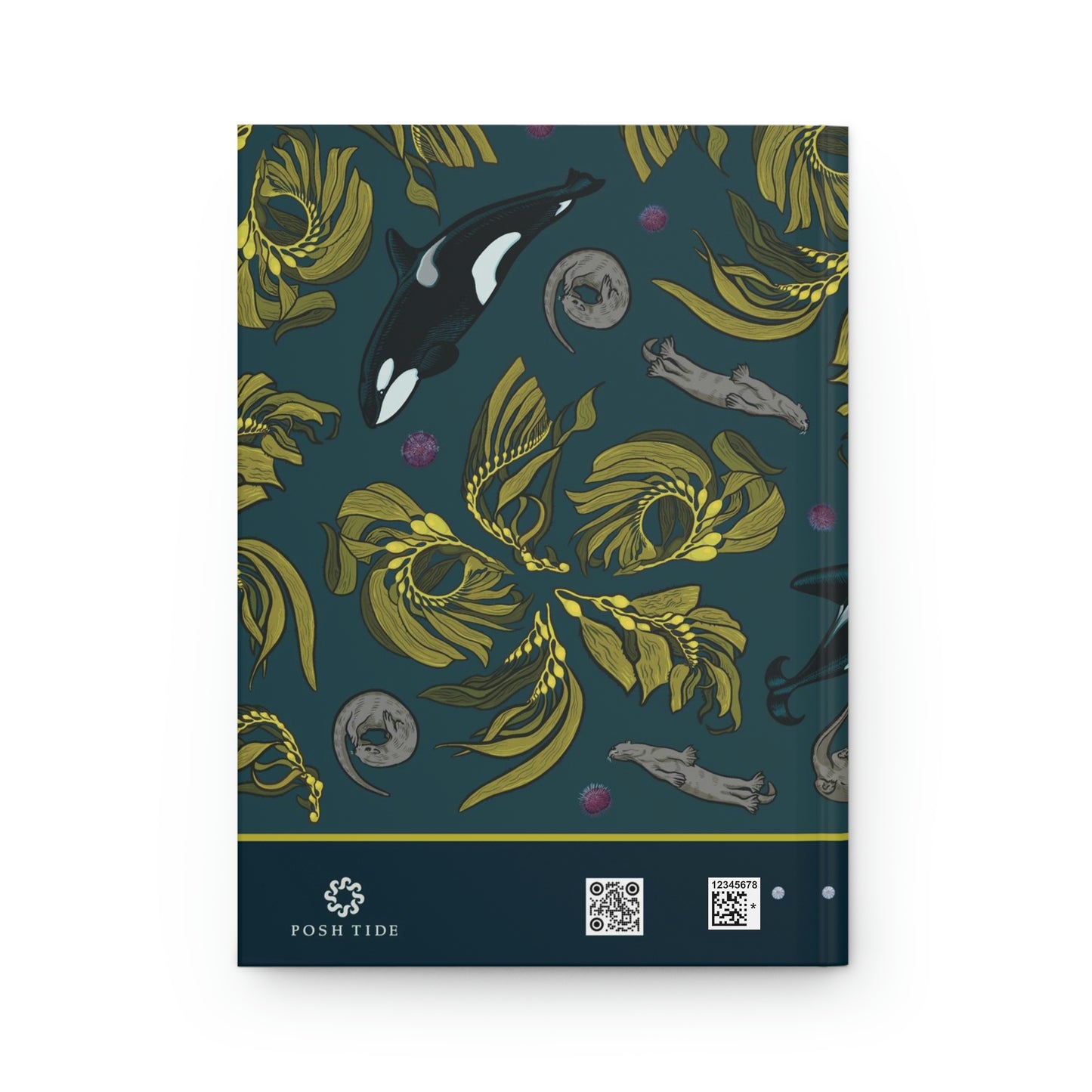 Orca-Otter-Urchin-Kelp Hardcover Journal
