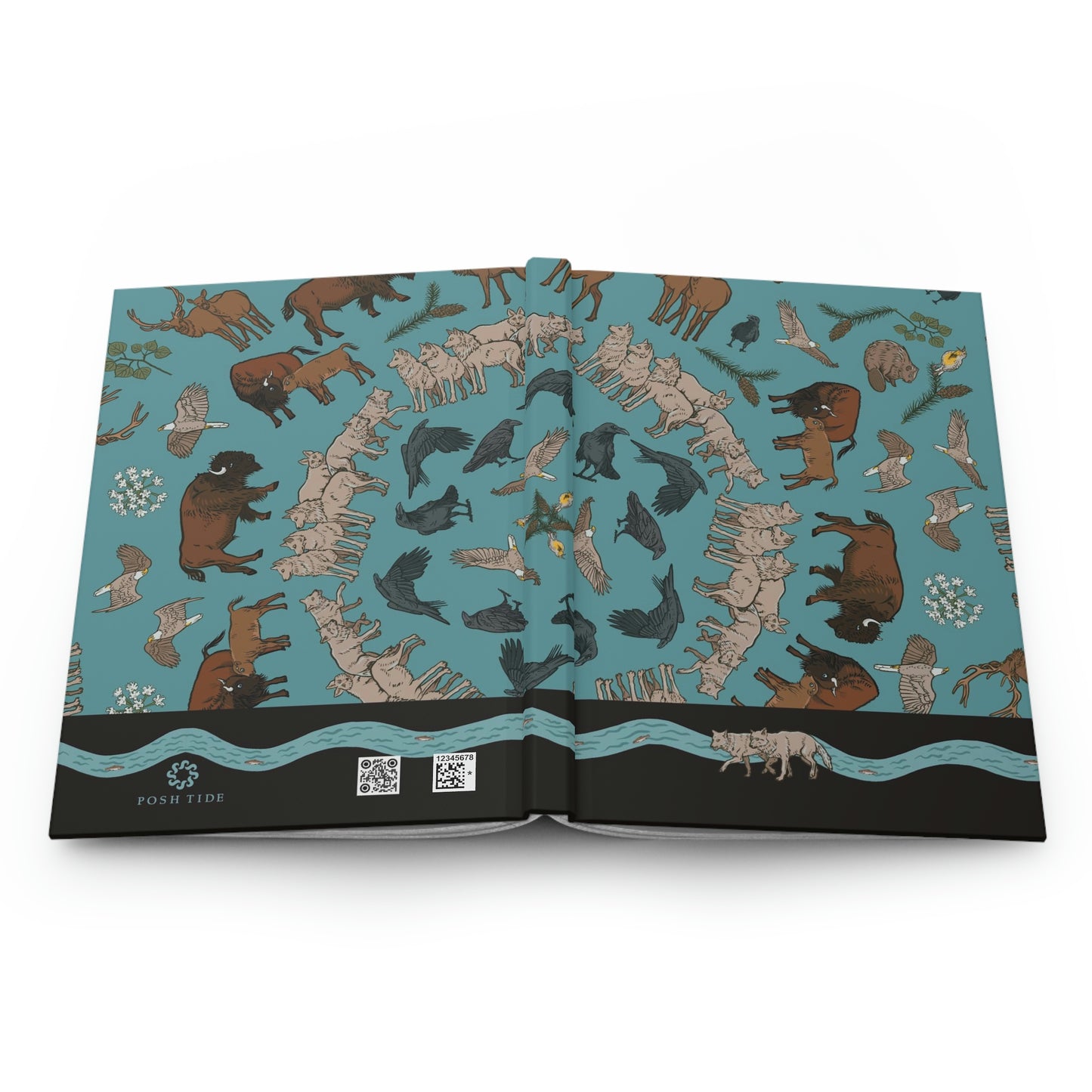 Wolf Trophic Cascade Hardcover Journal Matte
