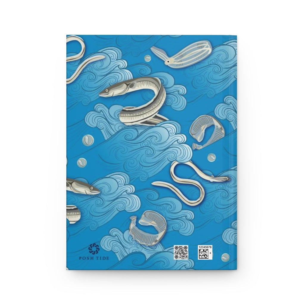 Eels on Waves Hardcover Journal - Posh Tide