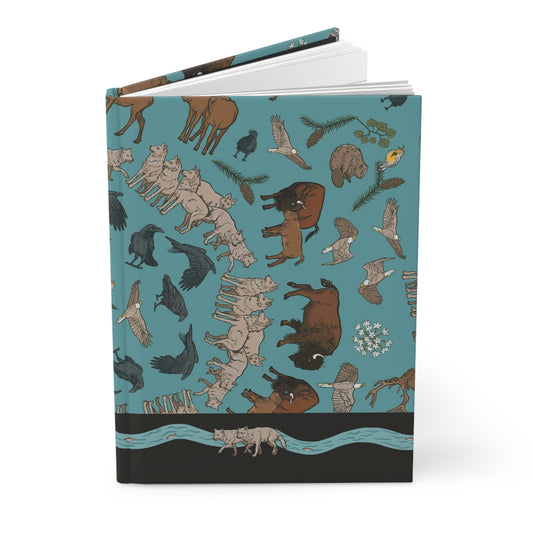 Wolf Trophic Cascade Hardcover Journal Matte