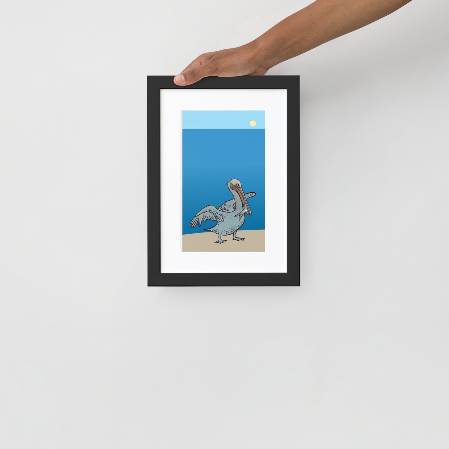Purely Pelican Framed Poster with Mat