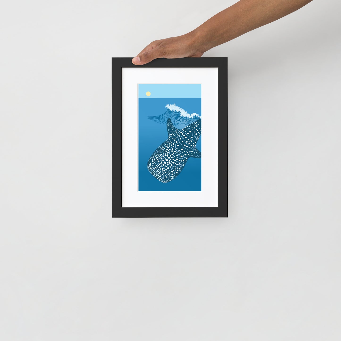 Whale Shark Framed Poster with Mat