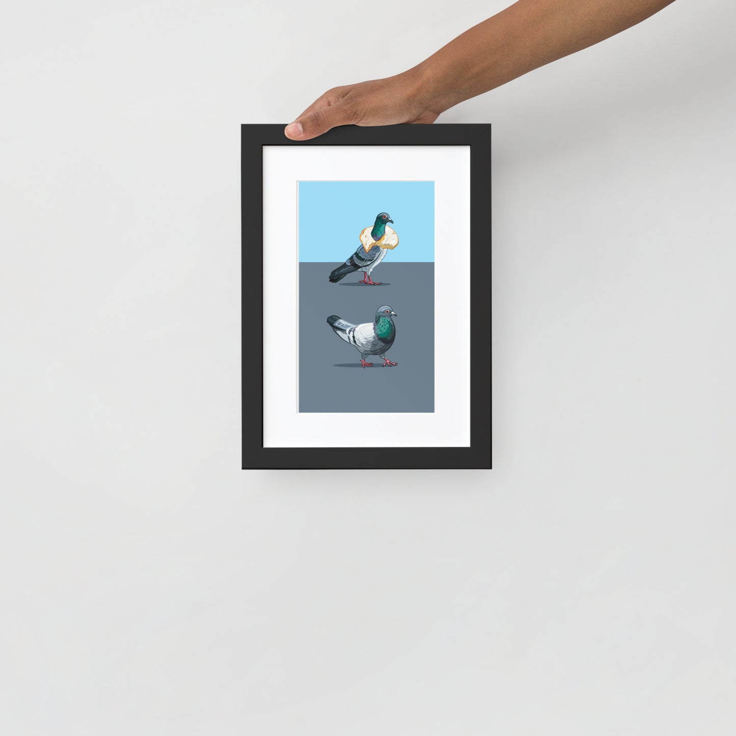 Urban Birds Framed Poster with Mat