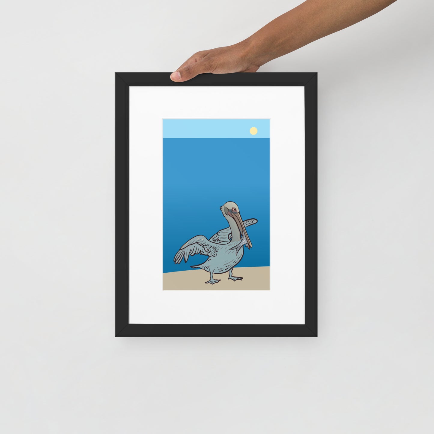 Purely Pelican Framed Poster with Mat