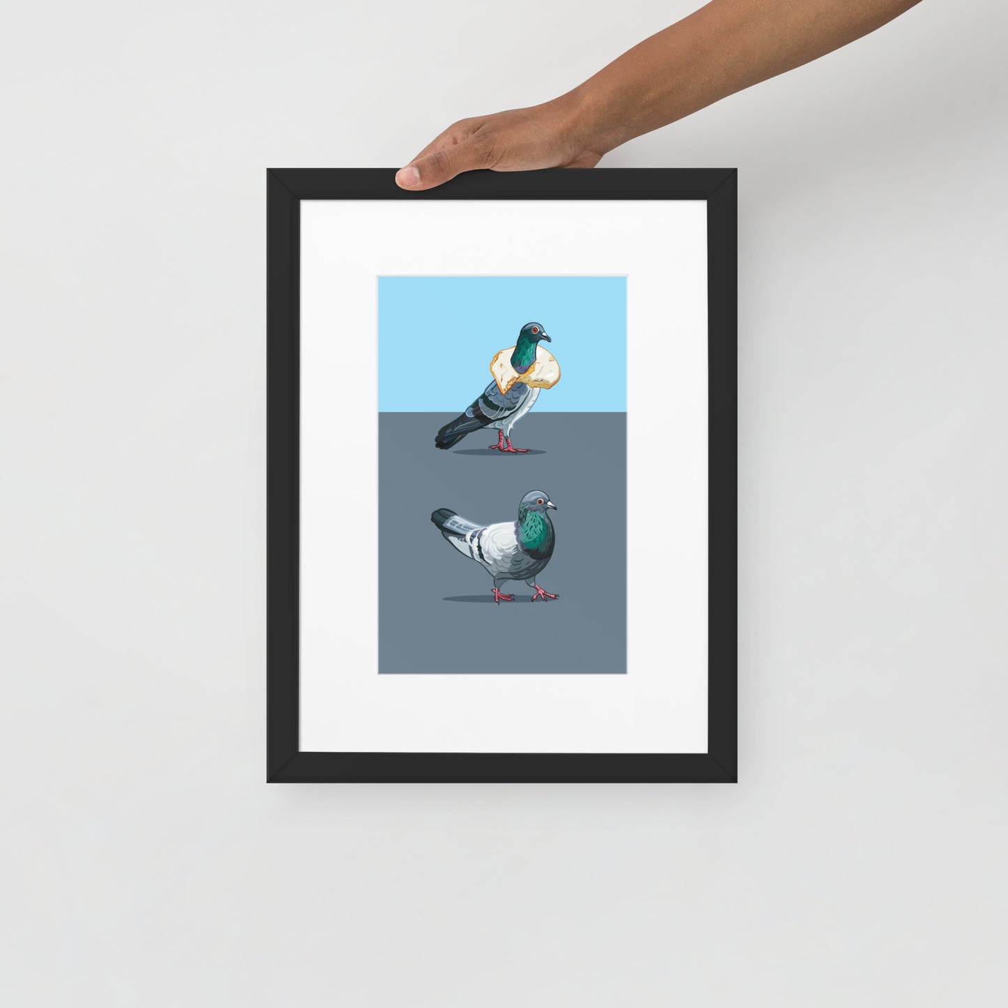 Urban Birds Framed Poster with Mat