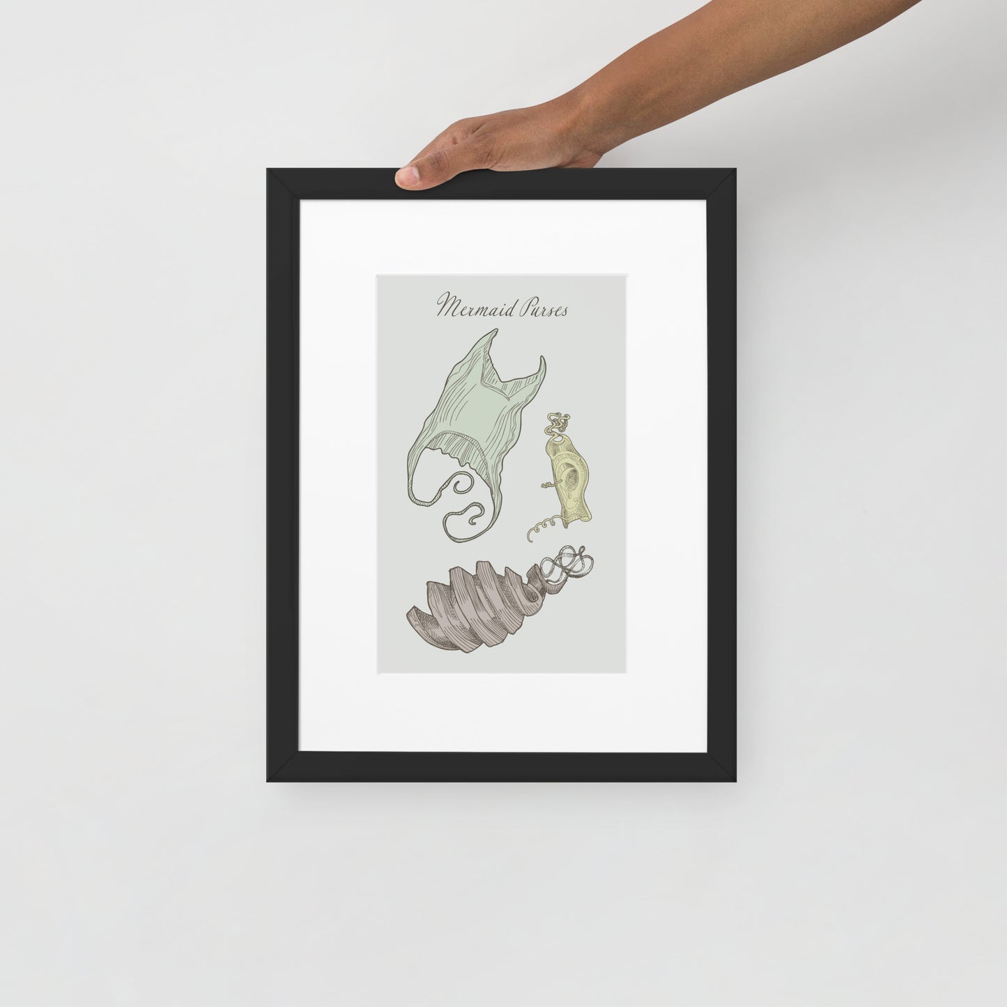Mermaid Purses Framed Poster with Mat