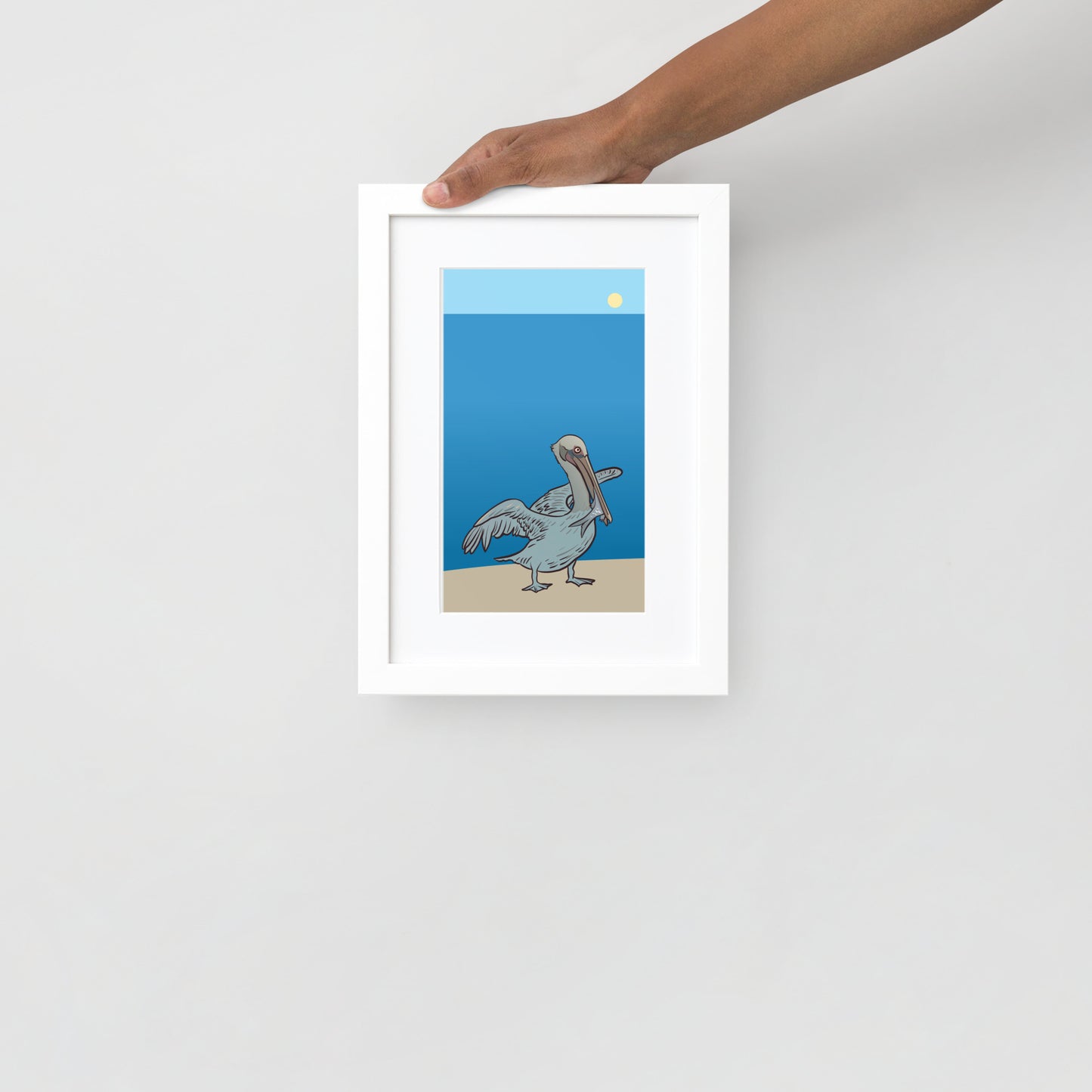 Purely Pelican Framed Poster with Mat