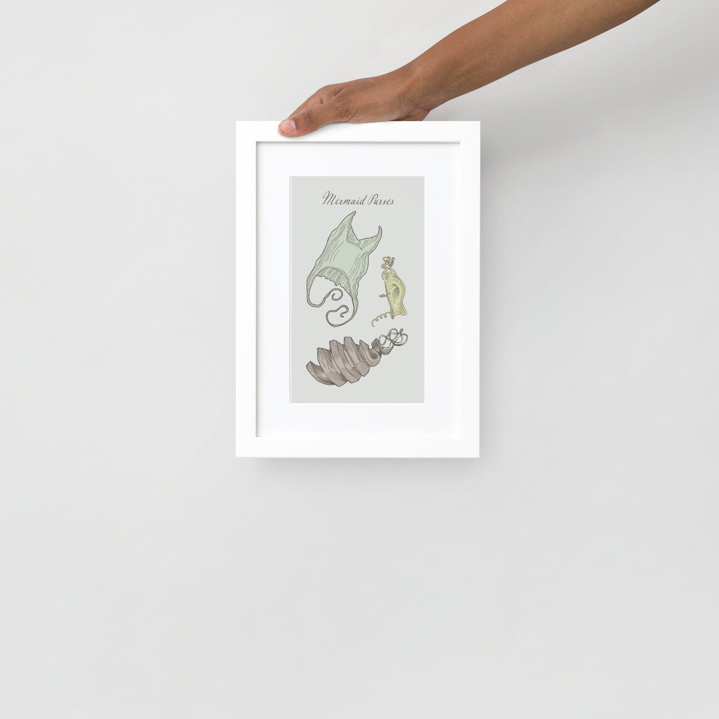 Mermaid Purses Framed Poster with Mat