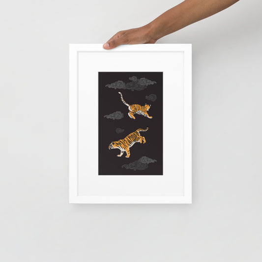 Tigers Framed Poster with Mat