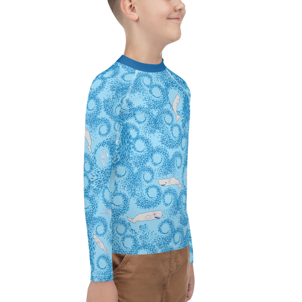 Whales and Squids Youth Rash Guard - Posh Tide